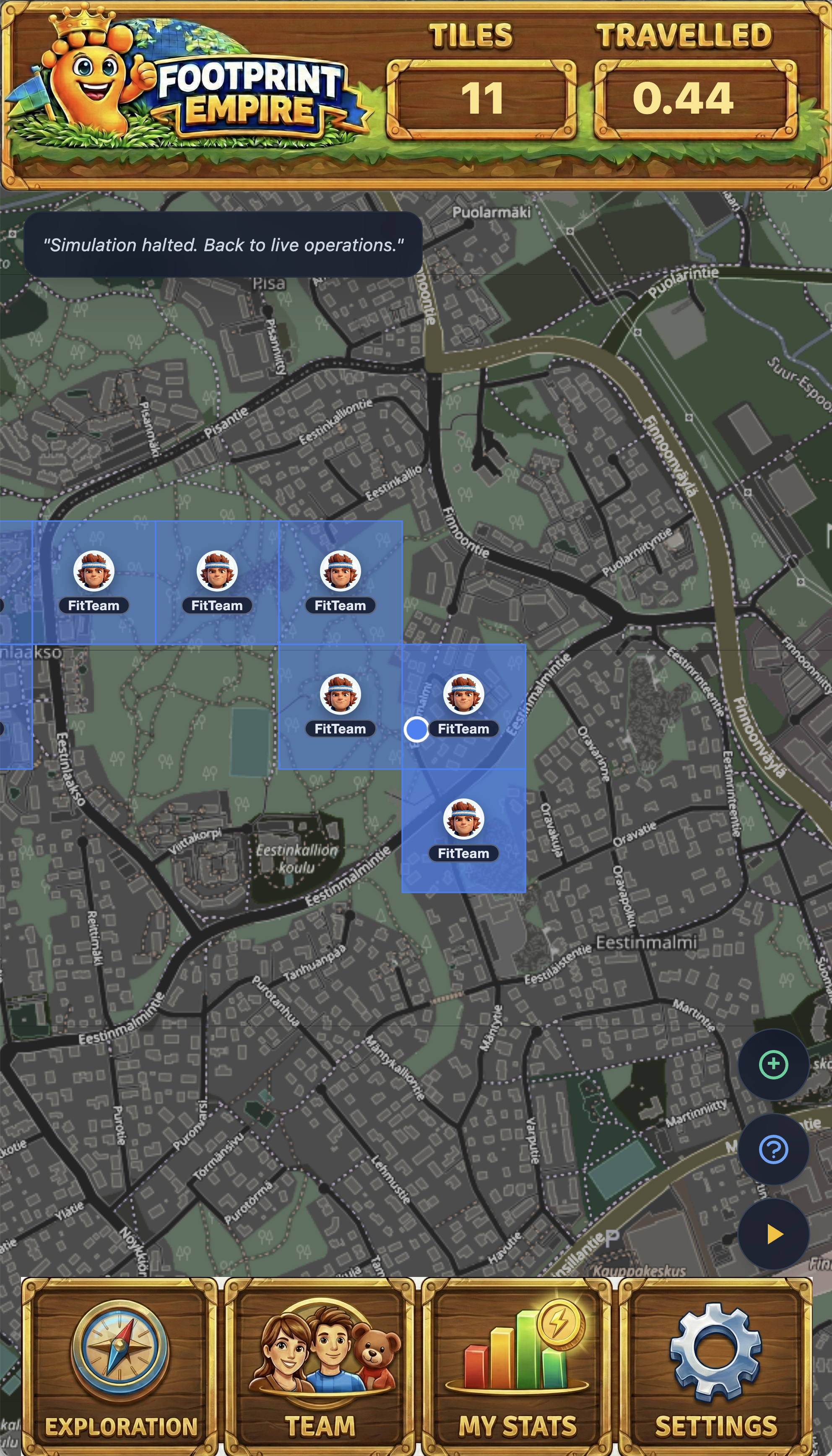 Footprint Empire gameplay map screenshot